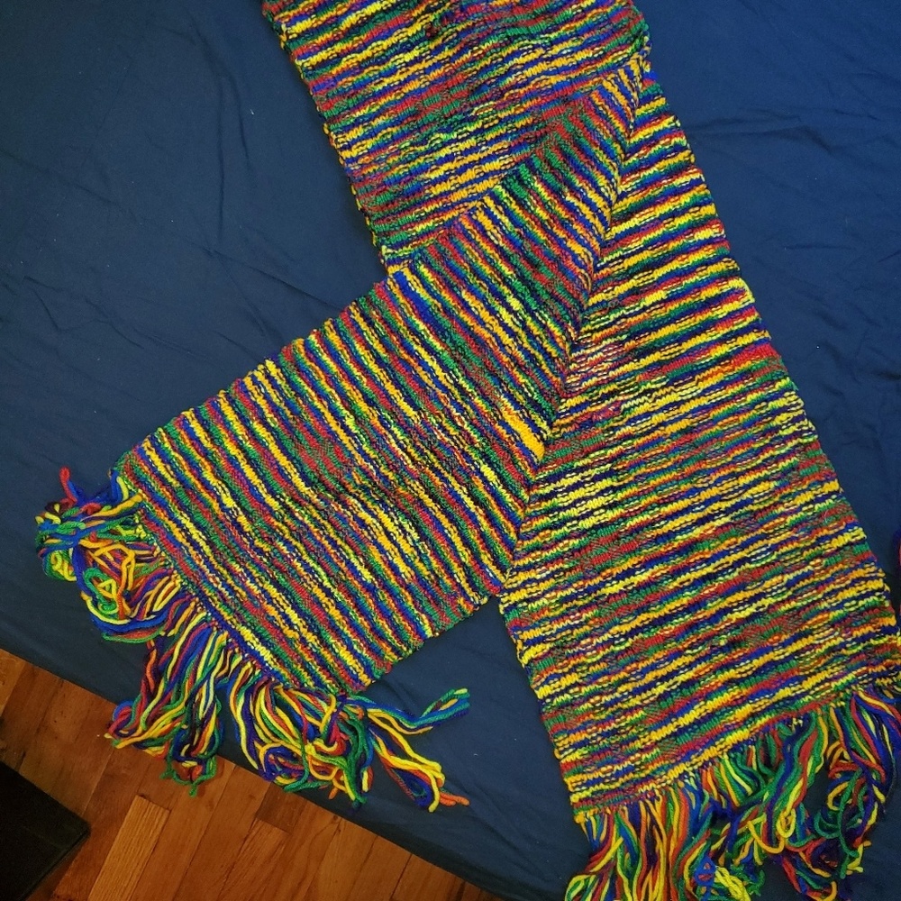 Crochet Rainbow Scarf